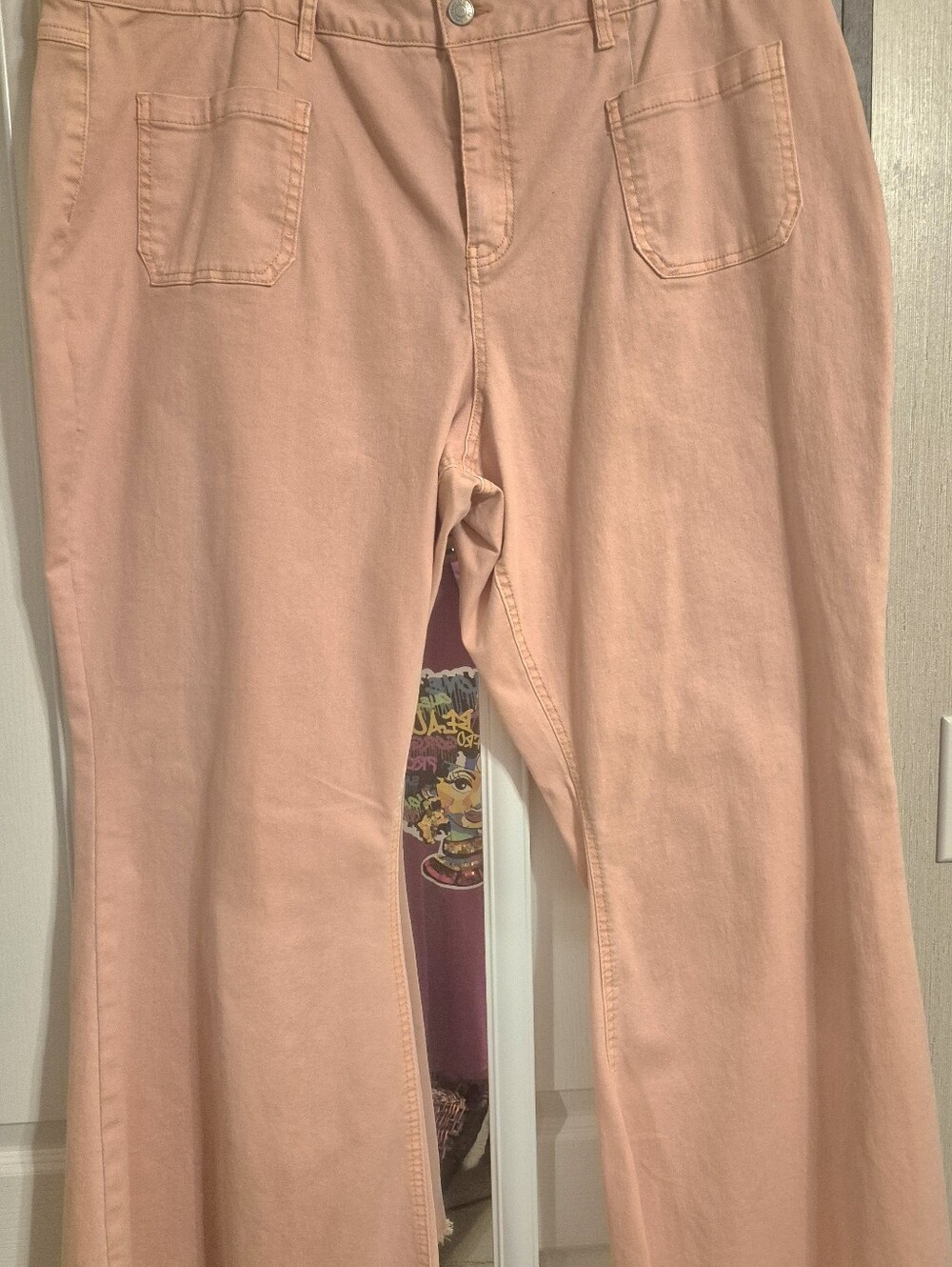 Cato Peach Wide-Leg Jeans